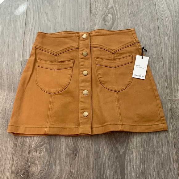 Forever 21 Dresses & Skirts - Denim chestnut mini skirt